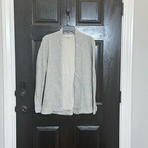 Loft Light Gray Open Front Cardigan Size Medium